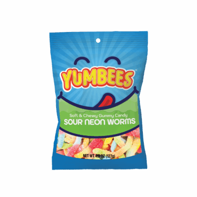 YUMBEES Sour Neon Worms